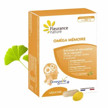 Om&eacute;ga m&eacute;moire Fleurance nature - bo&icirc;te de 30 capsules et 30 g&eacute;lules