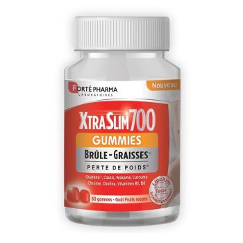XtraSlim700 gummies br&ucirc;le graisse Fort&eacute; Pharma - pot de 60 gommes