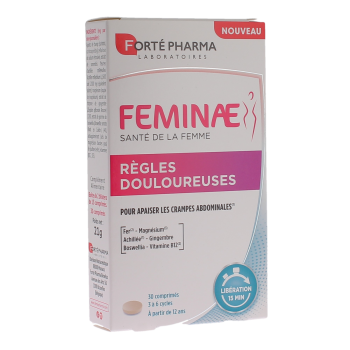 Feminae r&egrave;gles douloureuses Fort&eacute; pharma - boite de 30 comprim&eacute;s
