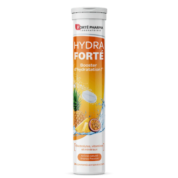 Hydra Fort&eacute; booster d'hydratation ar&ocirc;me naturel ananas passion Fort&eacute; Pharma - 24 comprim&eacute;s effervescents