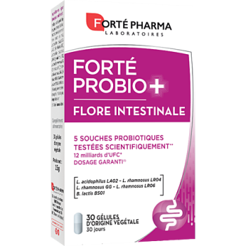 Fort&eacute; Probio+ Flore intestinale Fort&eacute; Pharma - bo&icirc;te de 30 g&eacute;lules