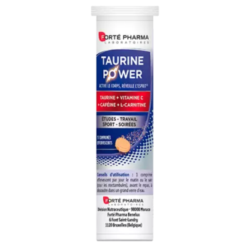 Taurine Power Fort&eacute; Pharma - 15 comprim&eacute;s 