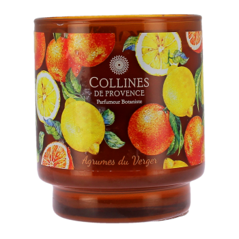 Bougie parfum&eacute;e Agrumes du verger Collines de provence - bougie de 220g
