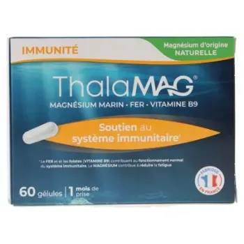 Magn&eacute;sium Marin soutien au syst&egrave;me immunitaire Thalamag - bo&icirc;te de 60 G&eacute;lules