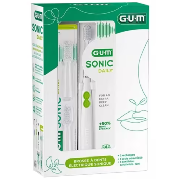 Sonic daily brosse &agrave; dents &eacute;lectrique sonique Gum - 4 produits 