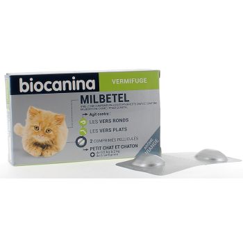 Milbetel 4mg/10mg Biocanina - bo&icirc;te de 2 comprim&eacute;s