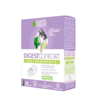 Digestconfort ballonements Sant&eacute; Verte - boite de 30 comprim&eacute;s 
