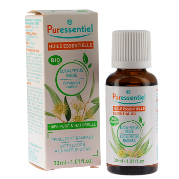 Huile essentielle Eucalyptus Radi&eacute; bio Puressentiel - flacon compte-goutte de 30ml