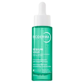 S&eacute;bium s&eacute;rum concentr&eacute; lissant anti-imperfections Bioderma - flacon-pipette de 30ml