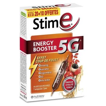 Stime E energy booster 5G Nutreov - bo&icirc;te de 30 ampoules buvables 
