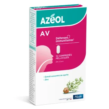 Az&eacute;ol AV d&eacute;fenses immunitaires Pileje - bo&icirc;te de 15 comprim&eacute;s