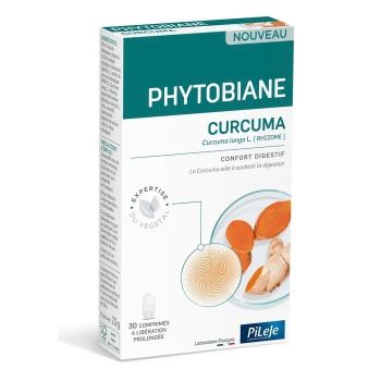 Phytobiane Curcuma Confort digestif Pileje - boite de 30 comprim&eacute;s