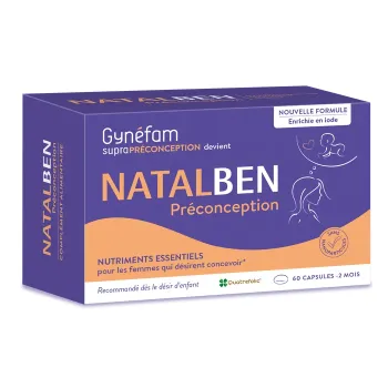 Natalben Pr&eacute;conception laboratoire Effik - bo&icirc;te de 60 capsules