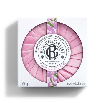 Savon parfum&eacute; Feuille de th&eacute; Roger & Gallet - pain de 100 g
