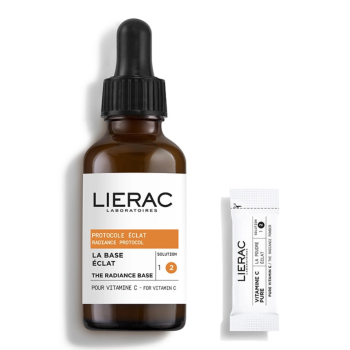 Protocole &eacute;clat vitamine C pure s&eacute;rum concentr&eacute; Lierac - flacon-pipette de 30ml + 14 sachets de 0.2g