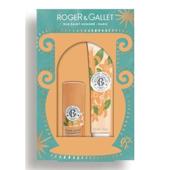 Coffret baume l&egrave;vres et cr&egrave;me mains N&eacute;roli Roger & Gallet - coffret de 2 produits