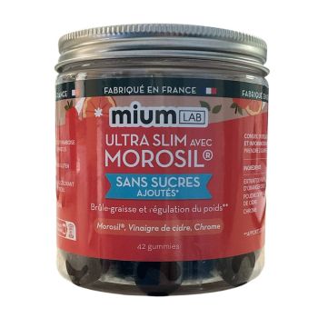 Ultra slim avec morosil sans sucres ajout&eacute;s Mium Lab - pot de 42 gummies