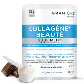 Collag&egrave;ne+ beaut&eacute; Sublimlift go&ucirc;t chocolat Granions - pot de 300g