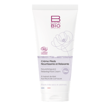 Cr&egrave;me pieds nourrissante et relaxante BcomBIO - tube de 100ml