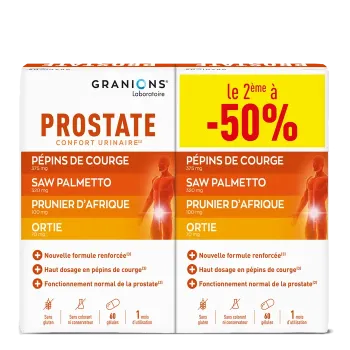 Prostate confort urinaire Granions - 2 bo&icirc;tes de 60 g&eacute;lules