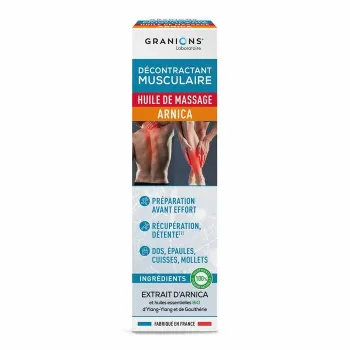 D&eacute;contractant musculaire huile de massage Arnica Granions - flacon-pompe de 100ml