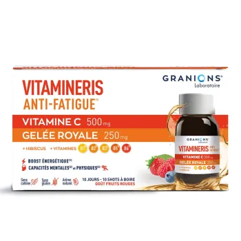 Vitamineris anti-fatigue Granions - boite de 10 shots &agrave; boire 