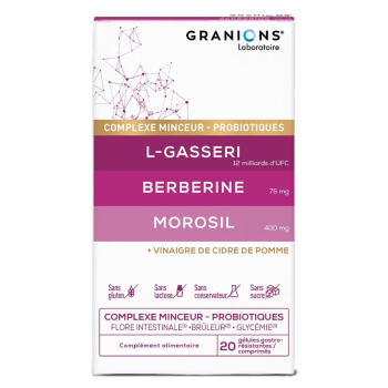 Complexe minceur probiotiques Granions - boite de 20 g&eacute;lules + 20 comprim&eacute;s 