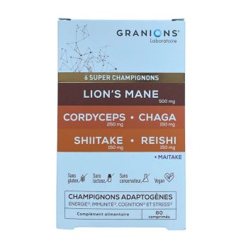 Complexe 6 super champignons Granions - boite de 60 comprim&eacute;s