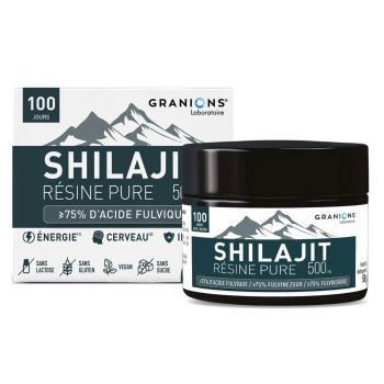 Shilajit r&eacute;sine pure 500mg Granions - pot de 50g