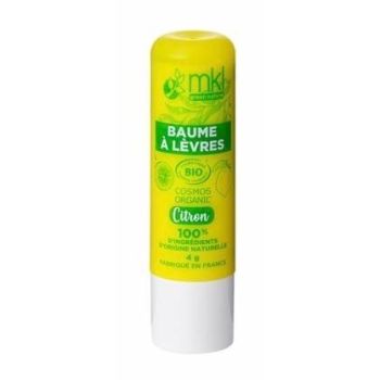 Baume &agrave; l&egrave;vres bio Citron MKL Green Nature - 1 stick de 4g