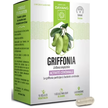 Griffonia activit&eacute; c&eacute;r&eacute;brale Dayang - boite de 15 g&eacute;lules
