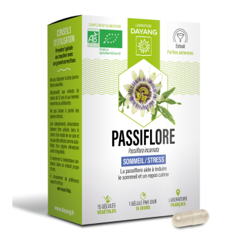 Passiflore sommeil et stress BIO Dayang - boite de 30 g&eacute;lules 
