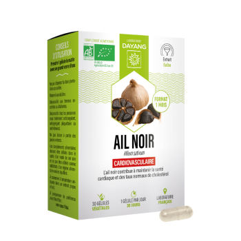 Ail noir syst&egrave;me cardiovasculaire Dayang - bo&icirc;te de 30 g&eacute;lules v&eacute;g&eacute;tales