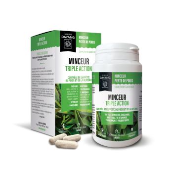 Minceur triple action Dayang - bo&icirc;te de 90 g&eacute;lules v&eacute;g&eacute;tales