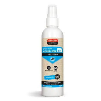 Spray tissus anti-moustique moustiquaire autour de b&eacute;b&eacute; Manouka - spray de 75ml