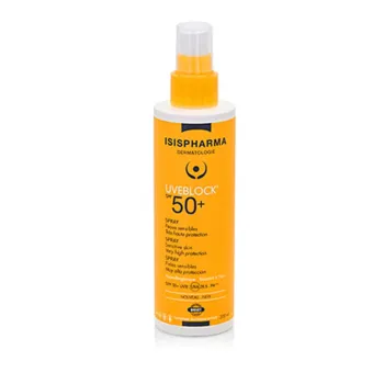 Uveblock spray solaire tr&egrave;s haute protection spf50+ Isispharma - spray de 200ml 