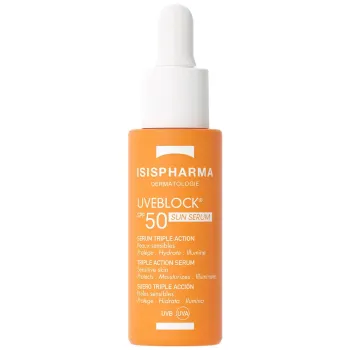Uveblock SPF50 s&eacute;rum triple action Isispharma - flacon-pipette de 28ml