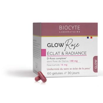 Glow Rose &eacute;clat & radiance Biocyte - pot de 60 g&eacute;lules 