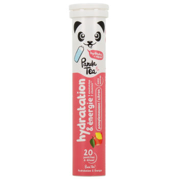 Pastilles hydratation et &eacute;nergie go&ucirc;t pamplemousse citron Panda Tea - 20 pastilles effervescentes
