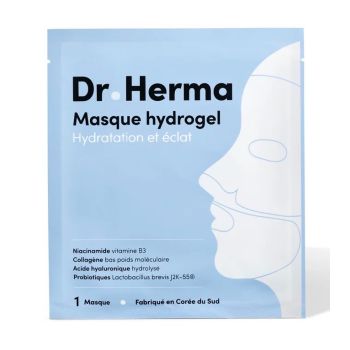 Masque hydrogel hydratation et &eacute;clat Dr Herma - 1 masque