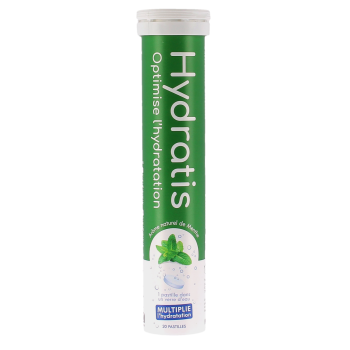 Solution d'hydratation go&ucirc;t menthe Hydratis - tube de 20 pastilles effervescentes 