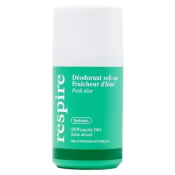 D&eacute;odorant fra&icirc;cheur d'aloe Respire - roll-on de 50ml