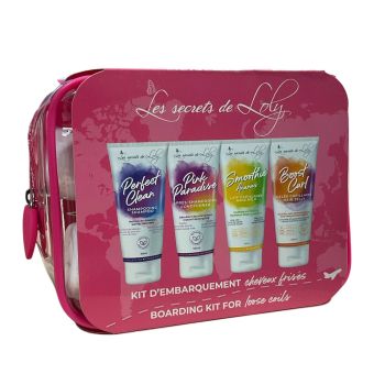 Trousse de voyage cheveux fris&eacute;s Les Secrets de Loly - trousse de 4 produits