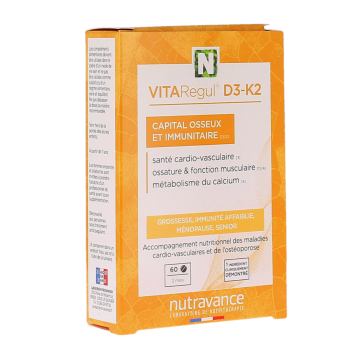 VITARegul D3-K2 capital osseux et immunitaire Nutravance - boite de 60 comprim&eacute;s