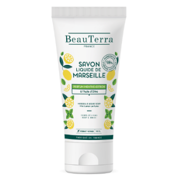 Savon de Marseille menthe-citron Beauterra - tube de 100ml