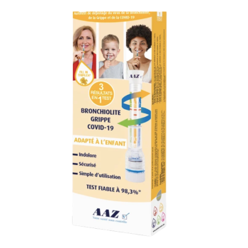 Autotest triplex bronchiolite grippe covid-19 AAZ - bo&icirc;te d'1 autotest