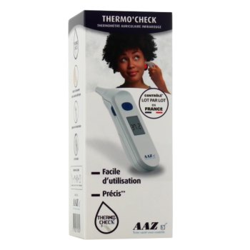 Thermo'check thermom&egrave;tre auriculaire AAZ - bo&icirc;te d'un thermom&egrave;tre 