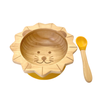 Set de repas b&eacute;b&eacute; lion Cap bamboo - bo&icirc;te de 2 produits 
