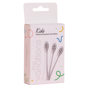 T&ecirc;tes de brosse blanches enfant MyVariations - 3 t&ecirc;tes de brosse
