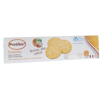Protibis Galettes &agrave; la noix de coco HP/HC Nestl&eacute; Health Science  - bo&icirc;te de 16 galettes